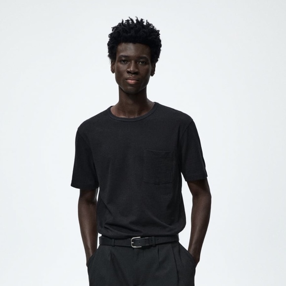 Zara POCKET T-SHIRT - Picture 1 of 7